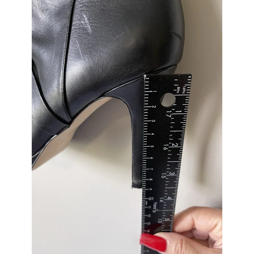Women's Thin High Heel Boots,Leather Platform, Size 7 - Picture 6 of 9